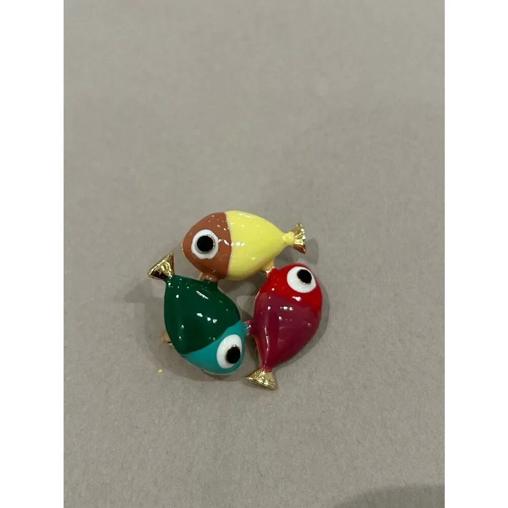 Colorful Fish Enamel Brooch Pin A1659